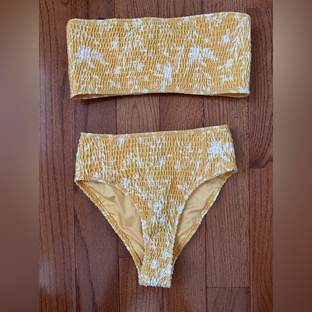 NWT Triangl Yellow Floral Bikini Set